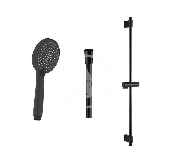 Jika Mio Style - Set sprchovej hlavice, tyče a držiaka, matná čierna