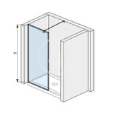 Jika Pure - Sprchová stena 900 mm, Jika Perla Glass, číre sklo