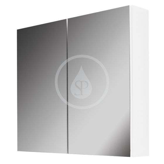 kielle Vega - Zrkadlová skrinka, 80x73x15 cm, lesklá biela
