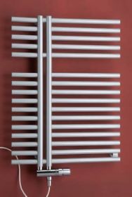 PMH Kronos Kúpeľňový radiátor KR1MS Metalický strieborný 600×800