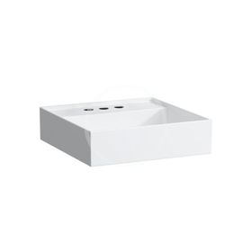 Laufen Kartell - Umývadielko na dosku, 460x460 mm, s 3 otvormi na batériu, biela