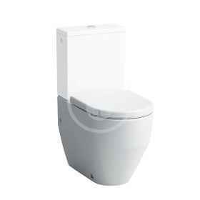 Laufen Pro - Stojaca WC kombi misa, 650x360 mm, zadný/spodný odpad, s LCC, biela