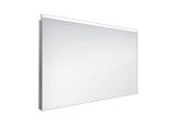 Nimco Zrkadlá - Kúpeľňové podsvietené LED zrkadlo 900 x 600 mm, hranaté, alumínium