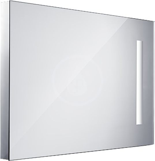 Nimco Zrkadlá - Kúpeľňové podsvietené LED zrkadlo série 1000, 500 x 700 mm, hranaté, alumínium