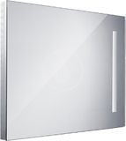Nimco Zrkadlá - Kúpeľňové podsvietené LED zrkadlo série 1000, 600 x 800 mm, hranaté, alumínium
