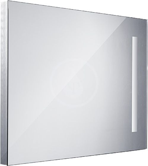 Nimco Zrkadlá - Kúpeľňové podsvietené LED zrkadlo série 1000, 600 x 800 mm, hranaté, alumínium