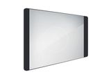 Nimco Zrkadlá - Zrkadlo s LED osvetlením, 1000x600 mm, hliník/čierna