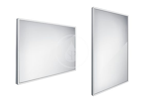 Nimco Zrkadlá - Zrkadlo s LED osvetlením, 1000x700 mm, hliník