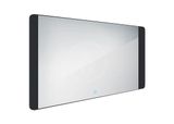 Nimco Zrkadlá - Zrkadlo s LED osvetlením, 1200x650 mm, dotykový senzor, hliník/čierna