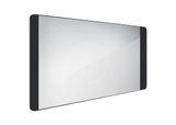 Nimco Zrkadlá - Zrkadlo s LED osvetlením, 1200x650 mm, hliník/čierna