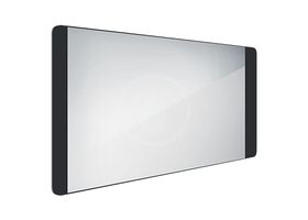 Nimco Zrkadlá - Zrkadlo s LED osvetlením, 1200x650 mm, hliník/čierna