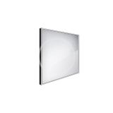 Nimco Zrkadlá - Zrkadlo s LED osvetlením, 600x600 mm, hliník/čierna