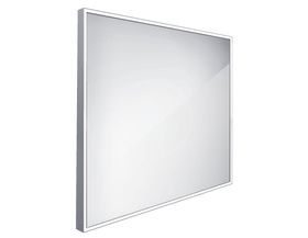 Nimco Zrkadlá - Zrkadlo s LED osvetlením, 700x700 mm, hliník