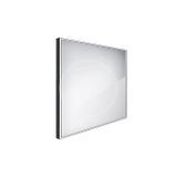 Nimco Zrkadlá - Zrkadlo s LED osvetlením, 700x700 mm, hliník/čierna