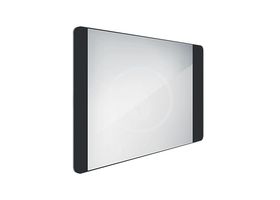 Nimco Zrkadlá - Zrkadlo s LED osvetlením, 800x600 mm, hliník/čierna