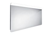 Nimco Zrkadlá - Zrkadlo s LED s osvetlením, 1400x700 mm, hliník