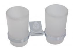 Novaservis Metalia 9 - Dvojitý držiak sa pohármi na ústnu hygienu, chróm