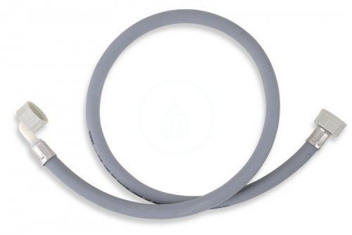 Novaservis Príslušenstvo - Práčková napúšťacia hadica s kolenom, sivá, 100 cm