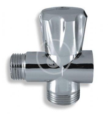Novaservis Rohové ventily - Práčkový ventil pod stojančekovú batériu 1/2"x3/4"x3/4", chróm
