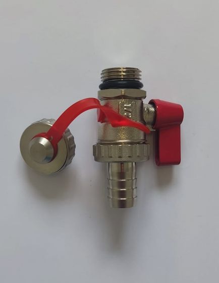Ozonius vypúšťací ventil rozdeľovača, 1/2", červený