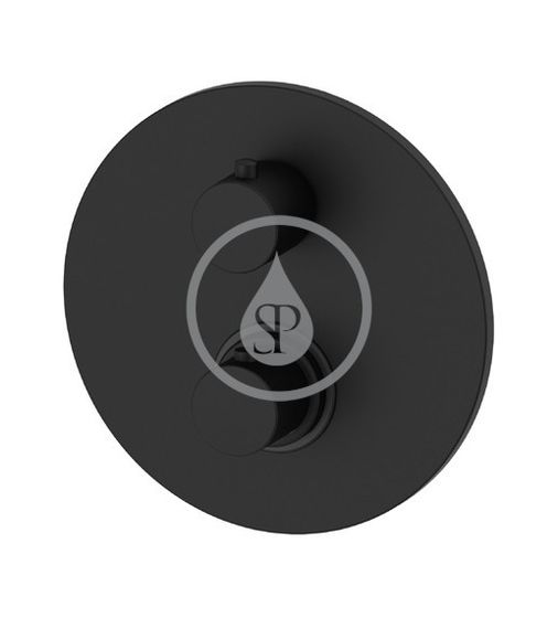 Paffoni Light - Termostatická sprchová batéria pod omietku s telesom, 3 výstupy, matná čierna