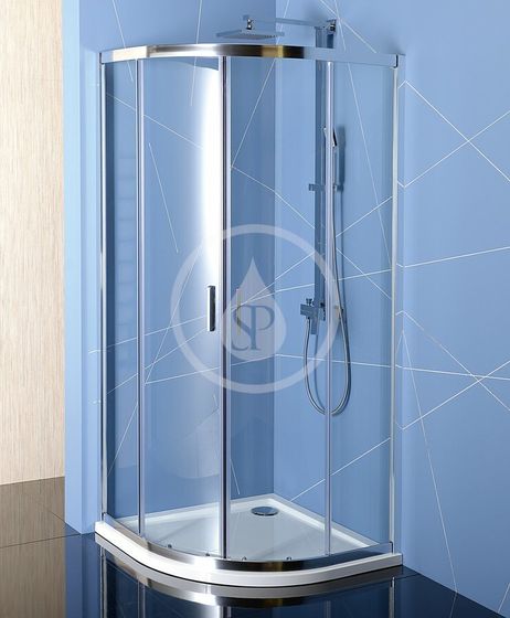 Polysan Easy Line - Štvrťkruhová sprchová zástena 900x900 mm, leštený hliník/číre sklo