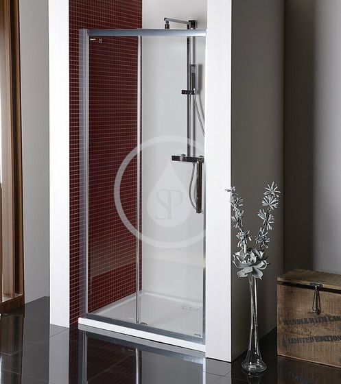 Polysan Lucis Line - Sprchové dvere 1400 mm, hliník/číre sklo