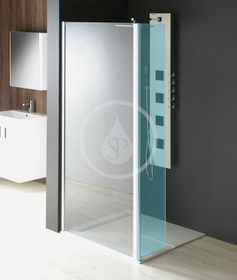 Polysan Modular Shower - Pevná sprchová stena, na pripojenie otočného panelu, 1000 mm, číre sklo