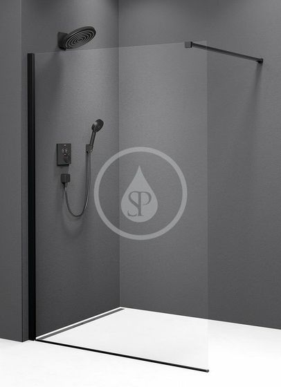 Polysan Modular Shower - Sprchová zástena 900x200 mm, číre sklo/čierna mat