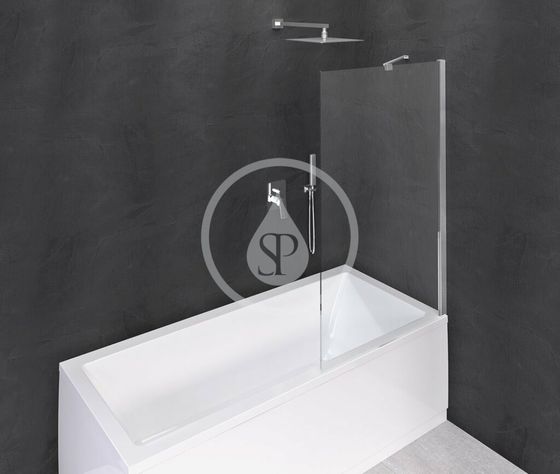 Polysan Modular Shower - Vaňová zástena jednodielna, 700x1500 mm, leštený hliník/číre sklo