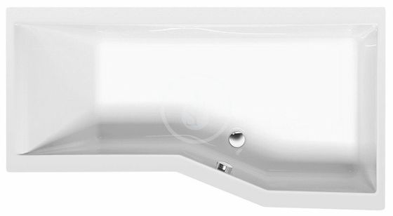 Polysan Vane - Asymetrická vaňa VERSYS R, 1600x840x470 mm, pravá, biela