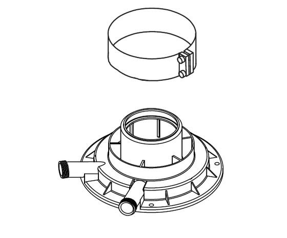 Protherm A1K adaptér na kotol pre koncentrický dymovod Ø 60/100 mm, plast/plast