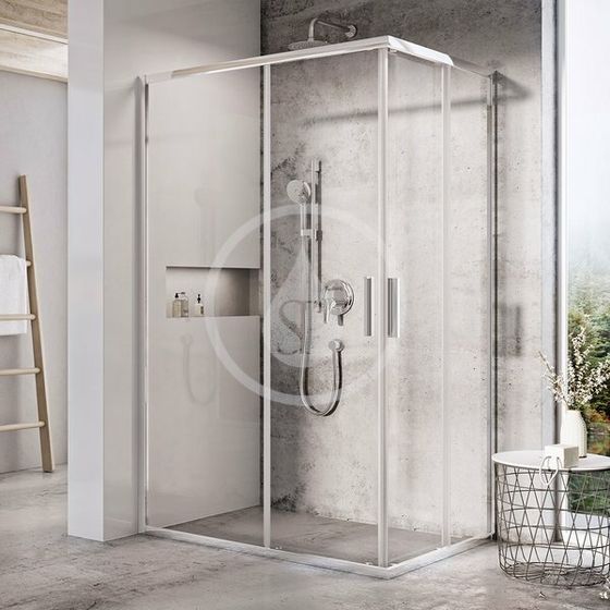 Ravak Blix Slim - Sprchové dvere, 1000x1950 mm, lesklý hliník/číre sklo