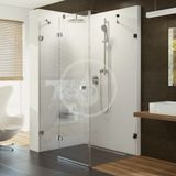 Ravak Brilliant - Sprchové dvere dvojdielne s pevnou stenou BSDPS-120x80 L, ľavé, 1183 mm – 1195 mm, farba chróm, sklo transparent
