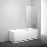 Ravak Pivot - Vaňová zástena, 800x1400 mm, lesklý hliník/číre sklo
