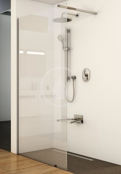 Ravak Walk-In - Sprchová stena Walk-In, 1000 mm, lesklý hliník/číre sklo