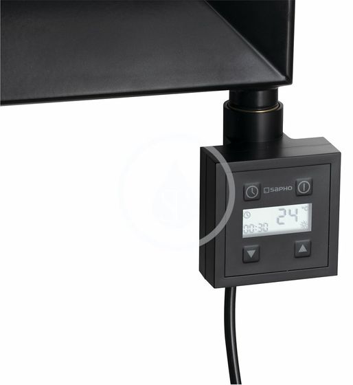 Sapho KTX - Vykurovacia tyč s termostatom, 200 W, matná čierna