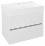 Sapho Odetta - Umývadlová skrinka, 670x500x435 mm, 2 zásuvky, lesklá biela