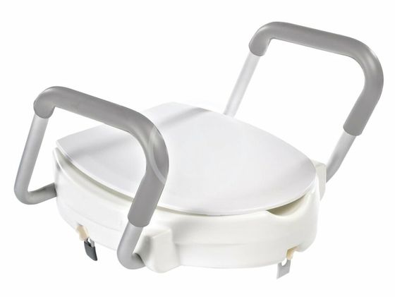 Sapho Ridder Sedadlá - WC doska zvýšená 100 mm, s držadlami, biela