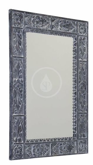 Sapho Ubud - Zrkadlo v ráme, 700x1000 mm, sivá