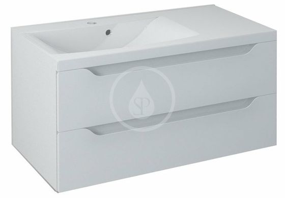 Sapho Wave - Umývadlová skrinka, 900x450x480 mm, ľavá, 2 zásuvky, biela