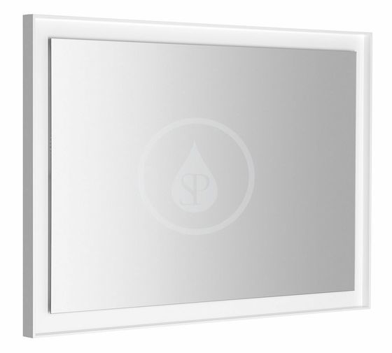 Sapho Zrkadlá - Zrkadlo Flut v ráme 1000x700 mm, s LED osvetlením, biela