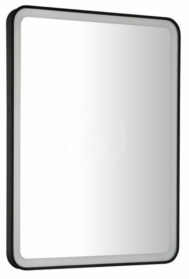 Sapho Zrkadlá - Zrkadlo Venero s LED osvetlením, 600x800 mm, čierna