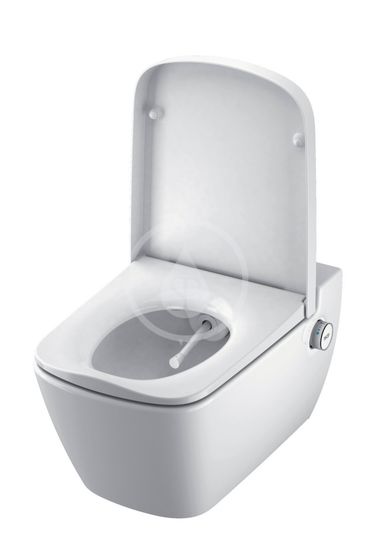 Tece TECEone - Závesné WC s bidetovou spŕškou a doskou SoftClose, Rimless, biela