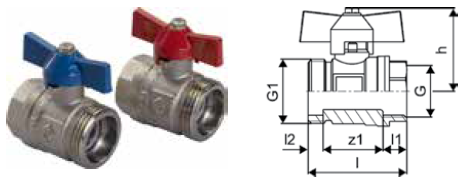 Uponor set guľových ventilov pre nerezový rozdeľovač