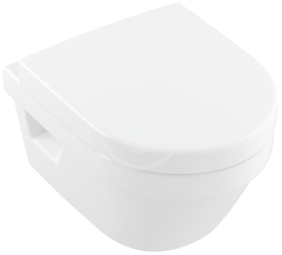 Villeroy & Boch Architectura - Závesné WC Compact, so sedadlom SoftClosing, DirectFlush, CeramicPlus, alpská biela