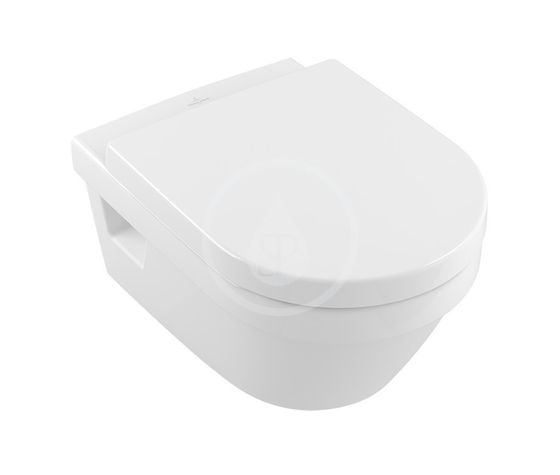 Villeroy & Boch Architectura - Závesné WC, WC doska SoftClose, Rimless, s CeramicPlus, alpská biela