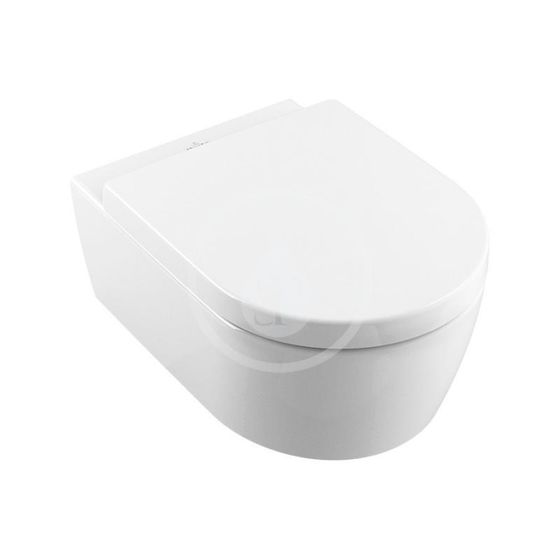 Villeroy & Boch Avento - Závesné WC s doskou SoftClosing, DirectFlush, CeramicPlus, Stone White