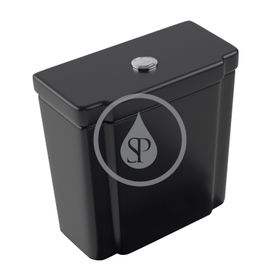 Villeroy & Boch Hommage - Splachovacia nádržka, bočné napúšťanie, CeramicPlus, TitanGlaze, Pure Black