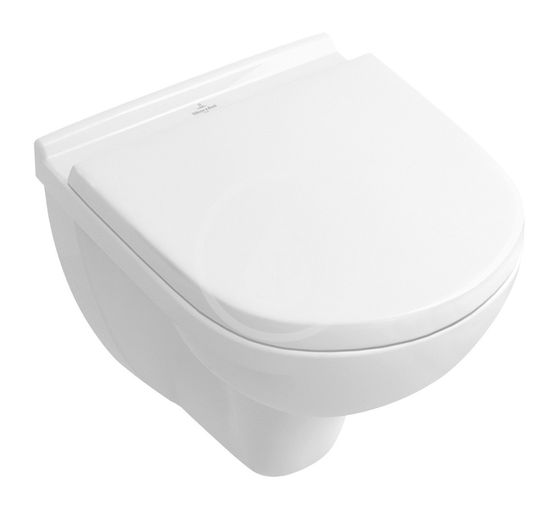 Villeroy & Boch O.novo - Závesné WC Compact, so sedadlom SoftClosing, alpská biela